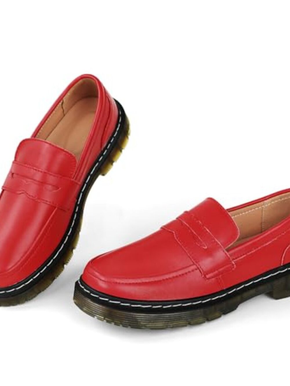 Women's Classic Penny Loafers Slip-On Leather Driving Mocc Fashion Shoes - Picture 2 of 7